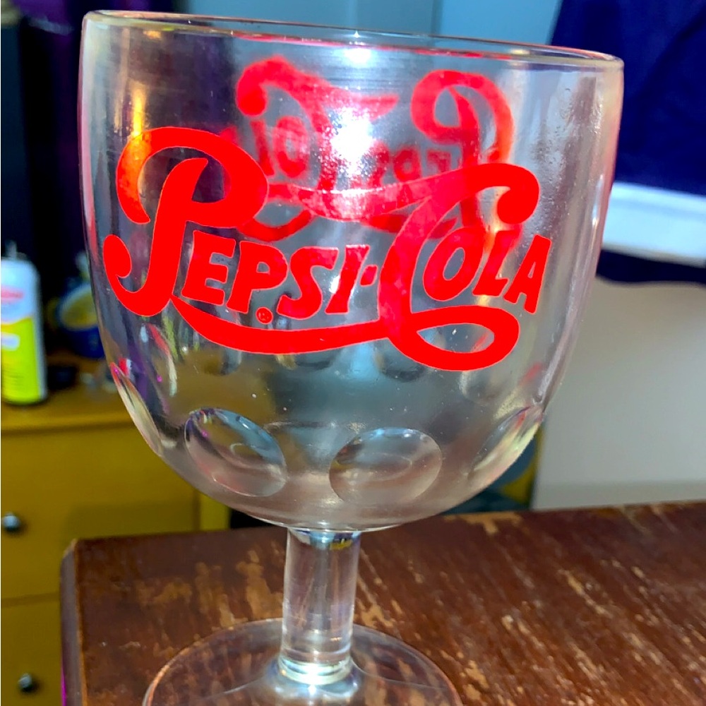 Vintage Pepsi cola glass